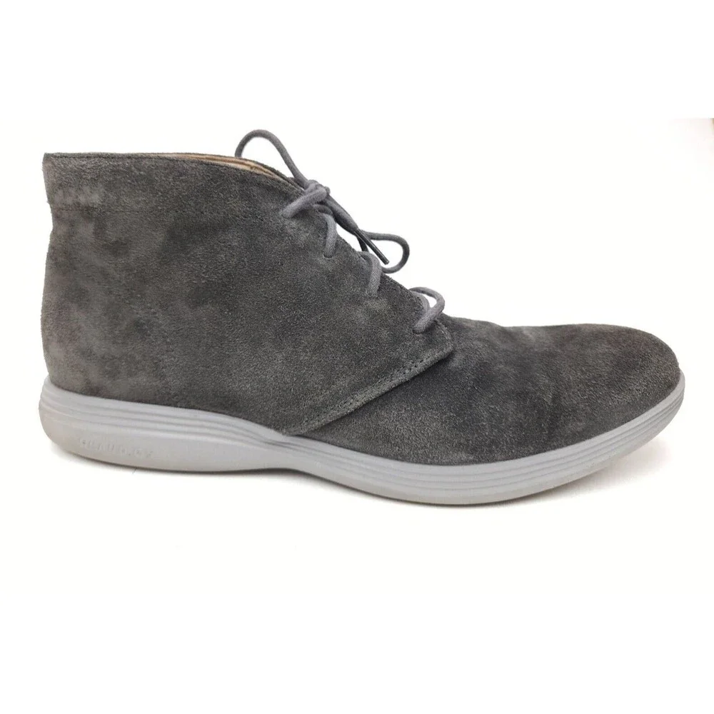 Cole Haan Grand.OS Tour Mens Size 9 M Gray Suede Chukka Ankle Boots C26184